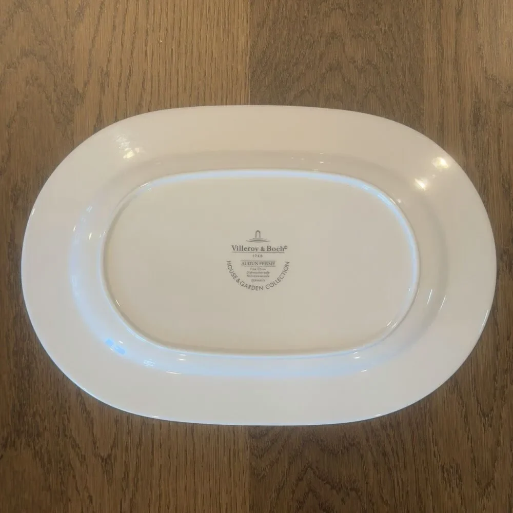 Villeroy & Boch Audun Ferme Oval Serving Platter 13.5” Porcelain Made In Germany